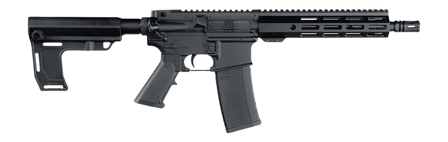 Andro Corp Industries 556105HBMPS ACI-15 Halo 5.56 NATO 30+1 10.50" Threaded Barrel, Black Anodized Aluminum Receiver w/Picatinny Rail, M-LOK Handguard, Black Polymer MPS, A2 Grip