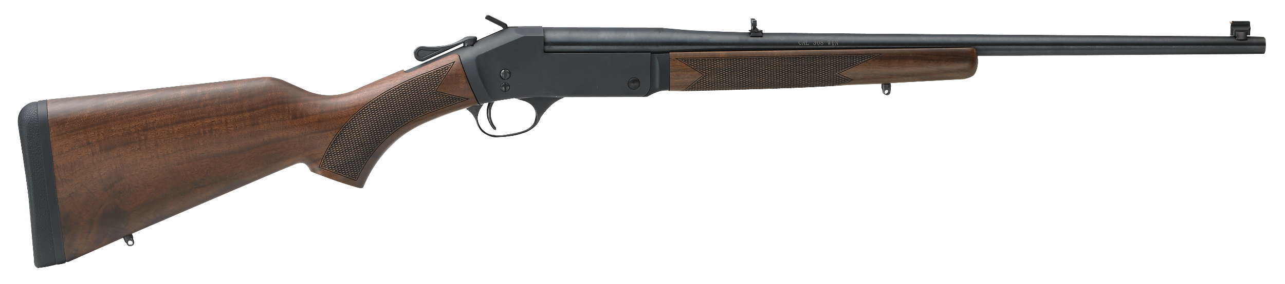 Henry H015308 Single Shot 308 Win Caliber with 1rd Capacity, 22" Barrel, Overall Blued Metal Finish & American Walnut Stock, Right Hand (Full Size)