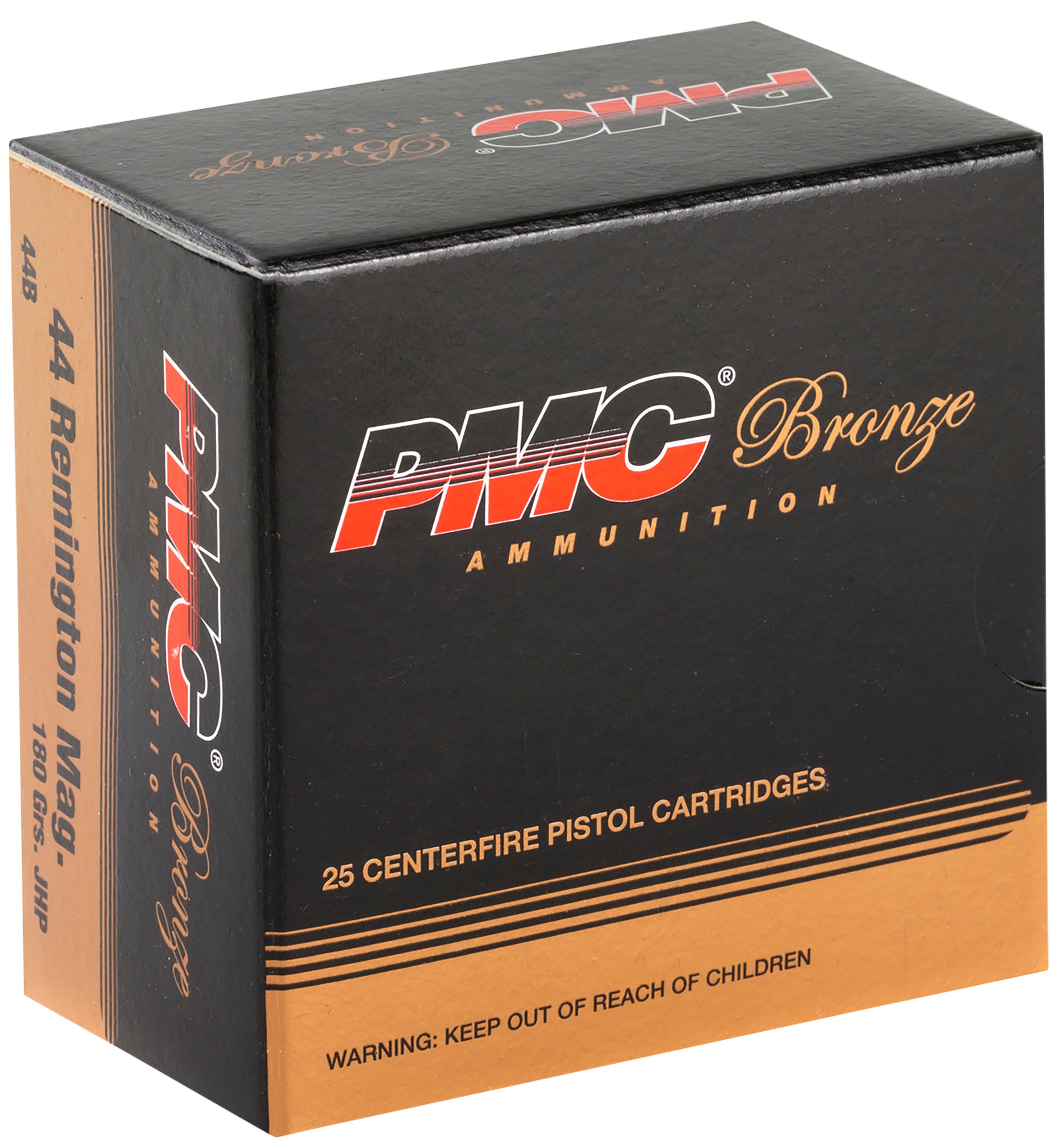 PMC 44B Bronze 44RemMag 180gr Jacketed Hollow Point 25 Per Box/20 Case